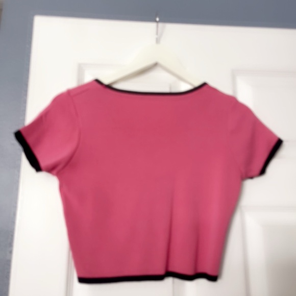 Pink Button-Up Women's Top - Picture 5 of 6